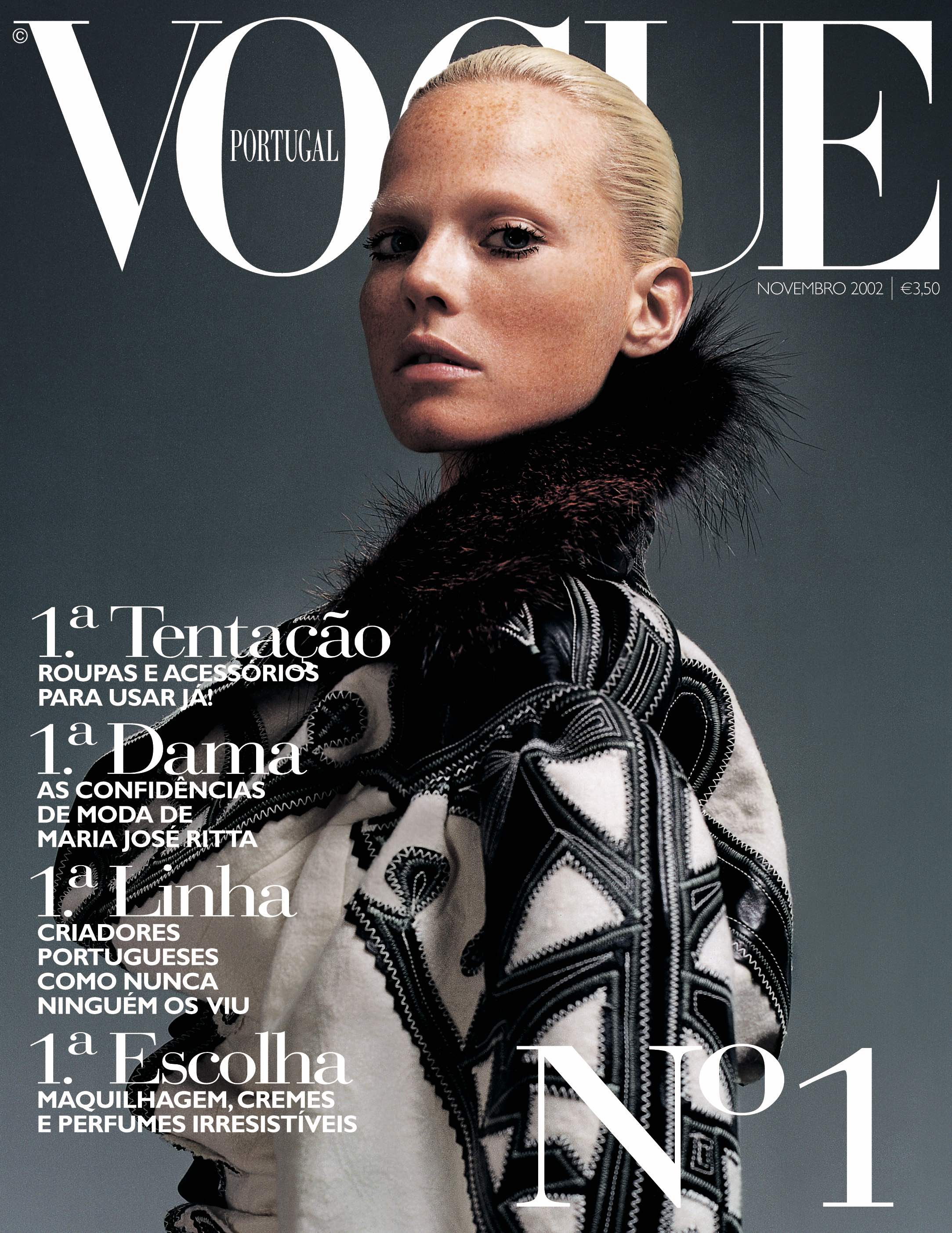 Vogue Portugal's first issue, printed in November 2002.