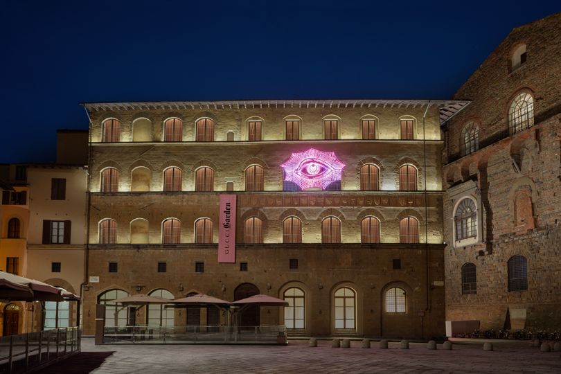 The facade of the 'Gucci Garden'