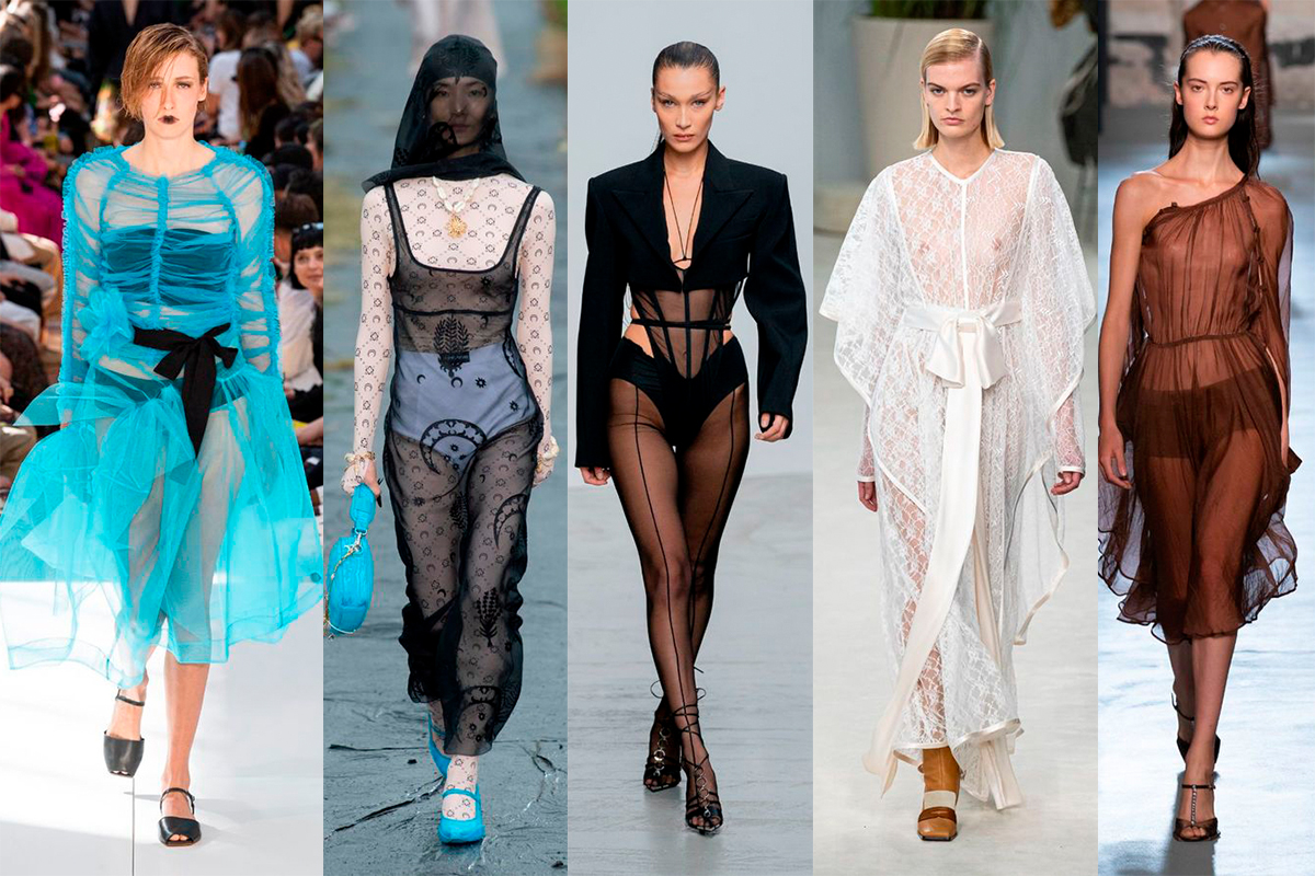 Molly Goddard, Marine Serre, Mugler, Loewe e Nº21 © ImaxTree