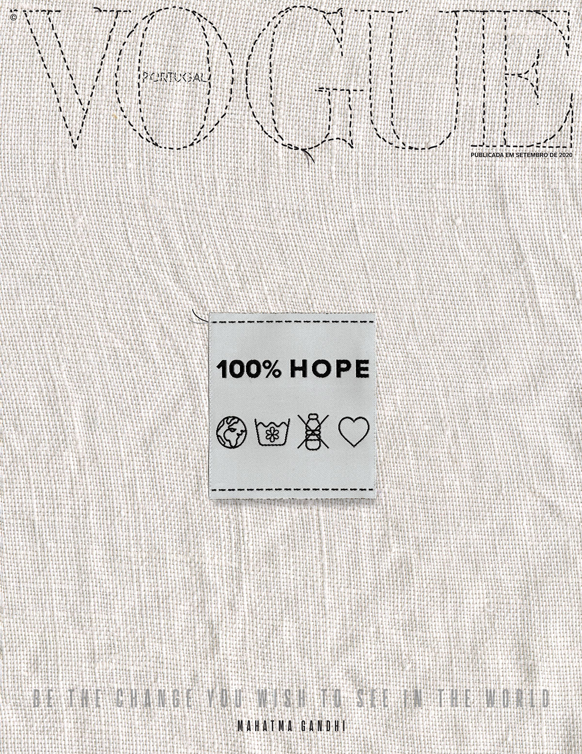 Cover art direction by José Santana. Label in 100% recycled polyester, Haco.