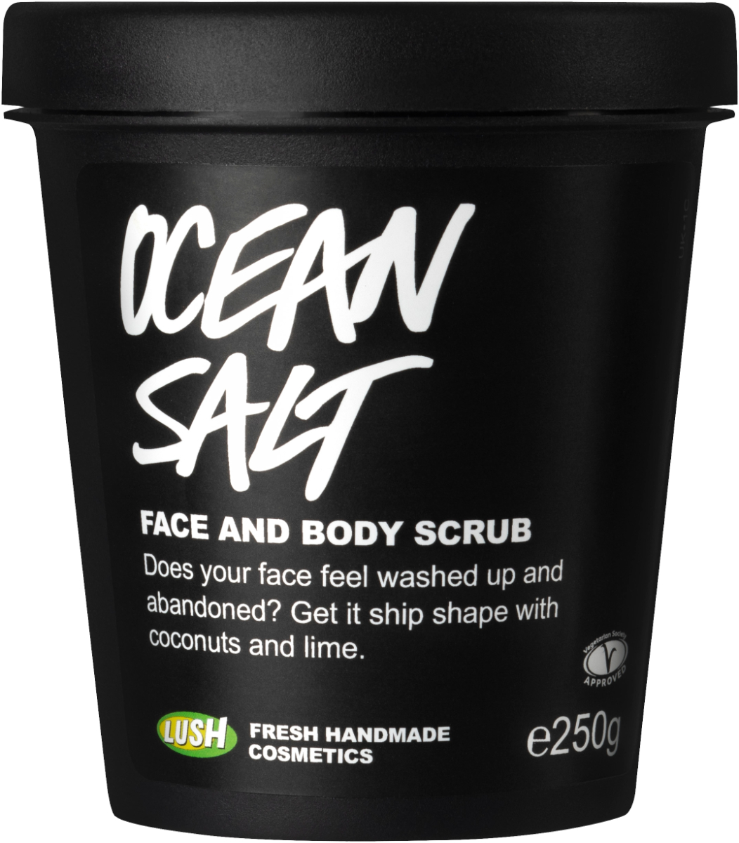 Ocean salt face and body scrub, Lush.