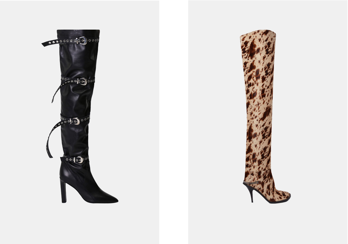 Lily Sting em pele, € 850, Aniye Records; Ryder Appaloosa, € 1.550, Stella McCartney.