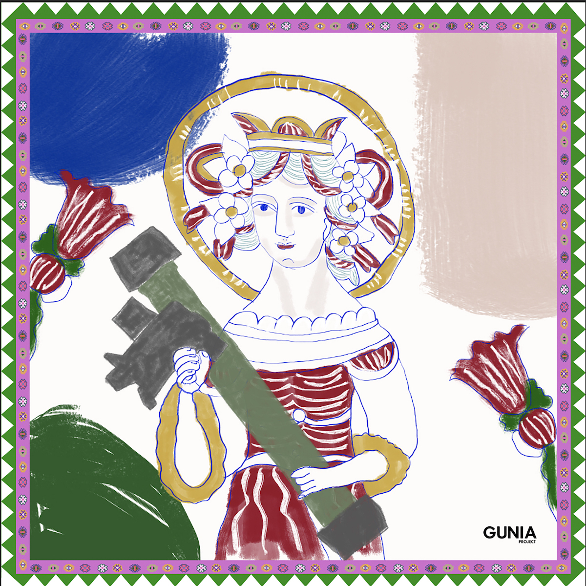 'Saint Barbara holding a javelin', de Gunia Project.