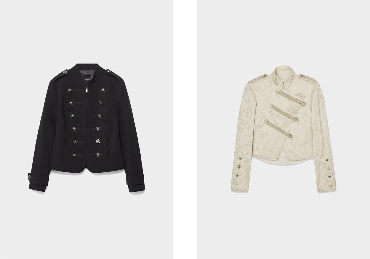 Em poliéster, € 45,99, Stradivarius; em acetato, € 120, Zara.