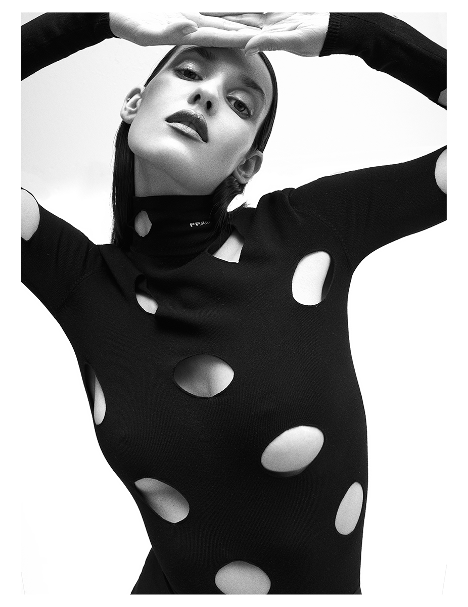 Camisola em malha, Prada.