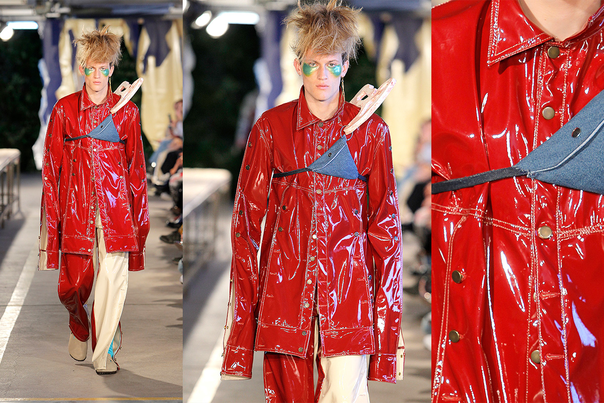 O primeiro look da coleção de outono/inverno 2020. © ModaLisboa/ Ugo Camera
