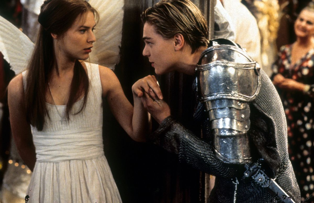 Claire Danes e Leonardo DiCaprio em Romeo + Juliet (1996) © 20th Century-Fox/Getty Images