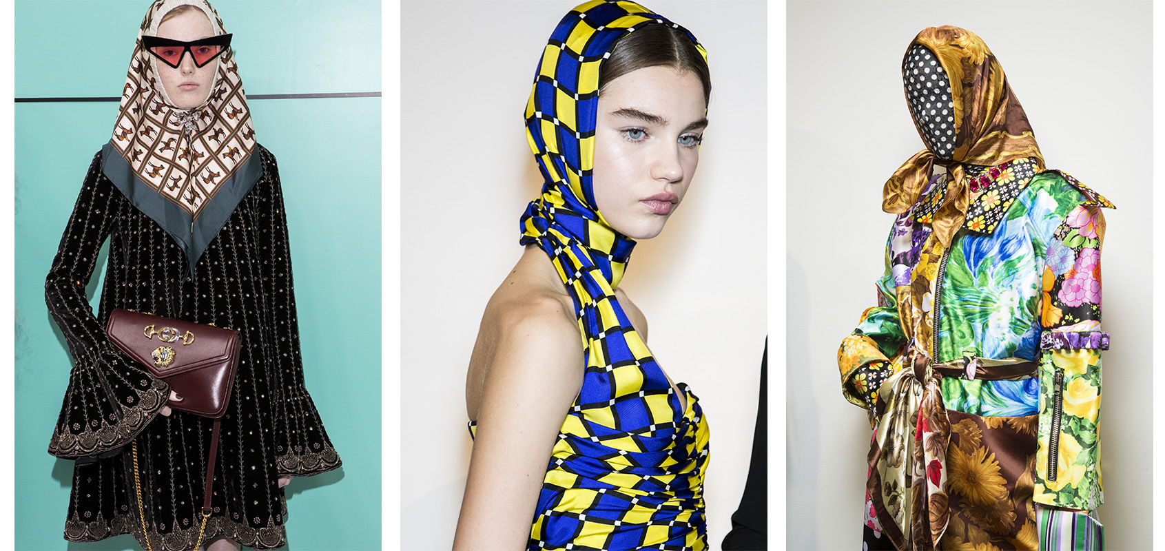 Backstage: Gucci, Versace e Richard Quinn, outono/inverno 2018 © ImaxTree