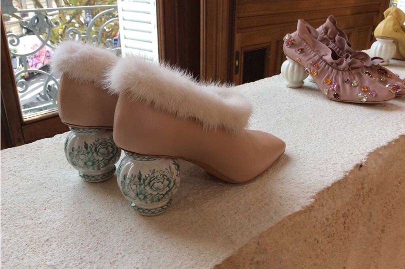 Porcelain heels for Mulberry Spring/Summer 2018