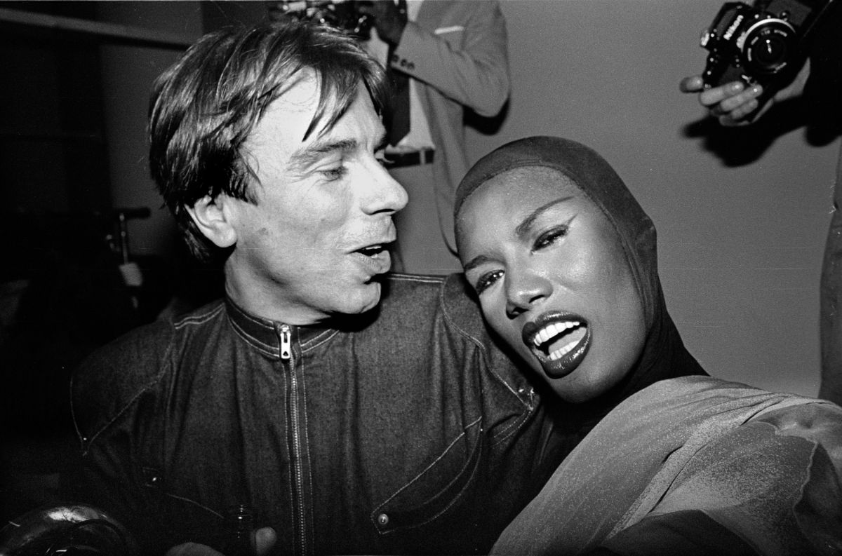 Thierry Mulger e Grace Jones, 1980 © Getty Images