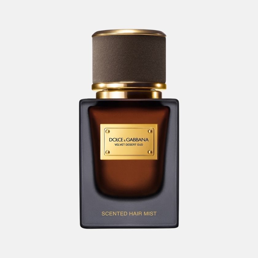 Bruma para cabelo Velvet Desert Oud, €131,30, Dolce&Gabbana Beauty, no El Corte Inglés.