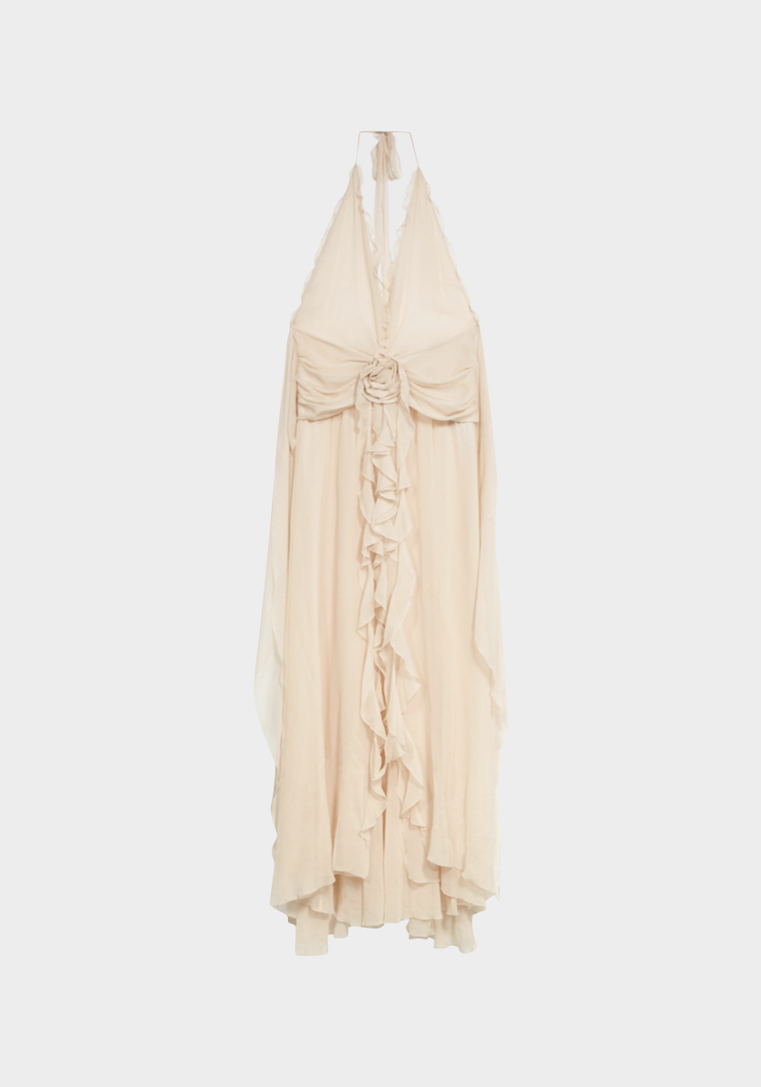 Vestido em viscose, € 1.590, Blumarine.