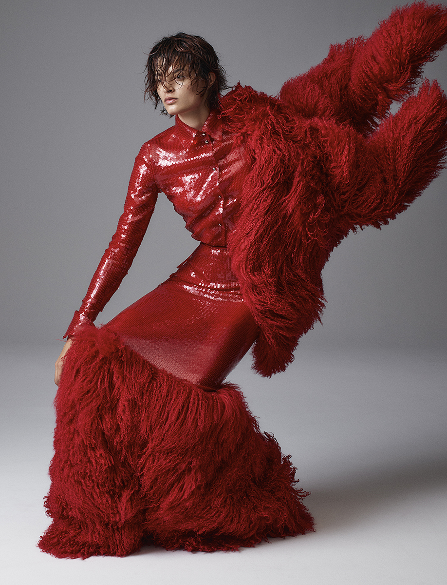 Vestido e casaco, DAVID KOMA.