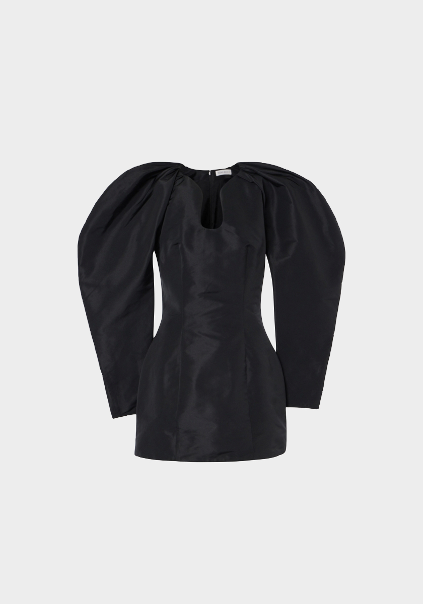 Vestido em taffeta, € 1.195, Nina Ricci em mytheresa.com