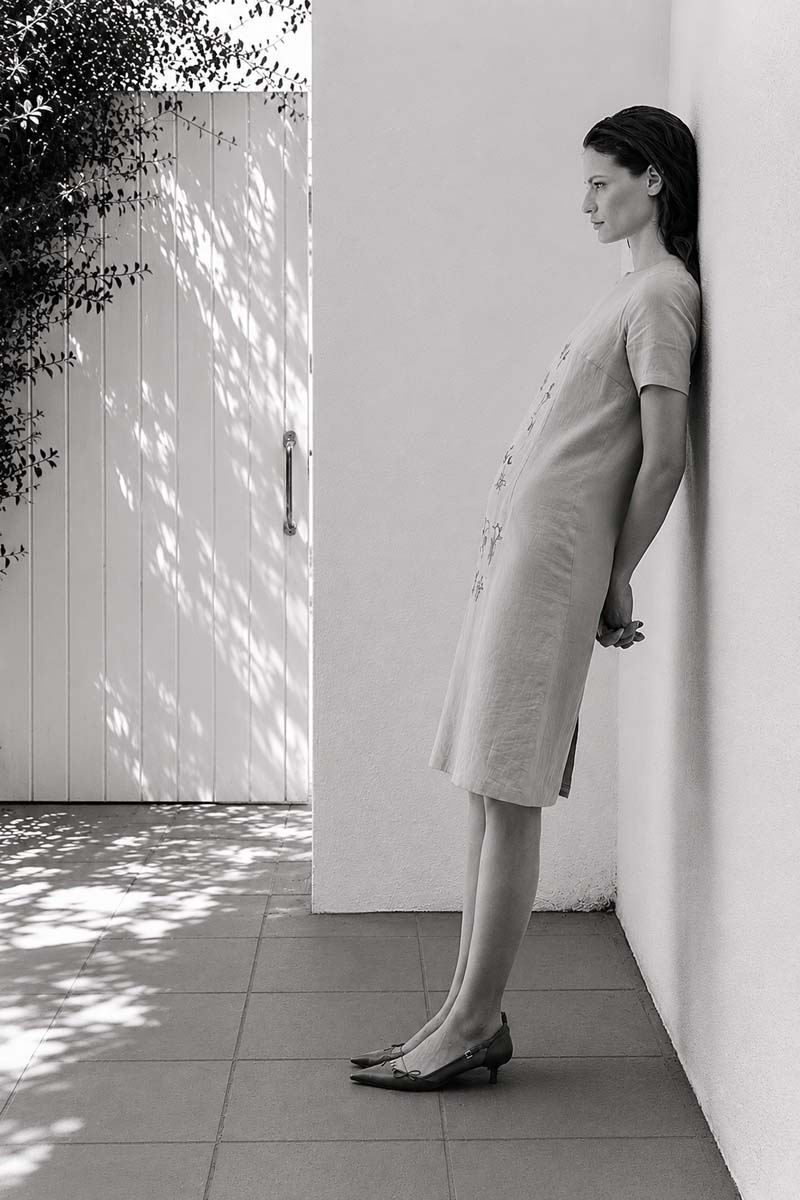 Vestido e sapatos, PRADA.