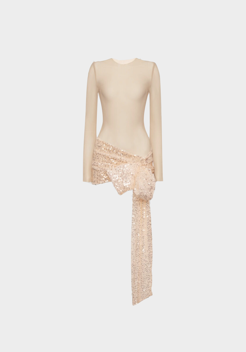 Vestido com lantejoulas, € 524, LIKA.
