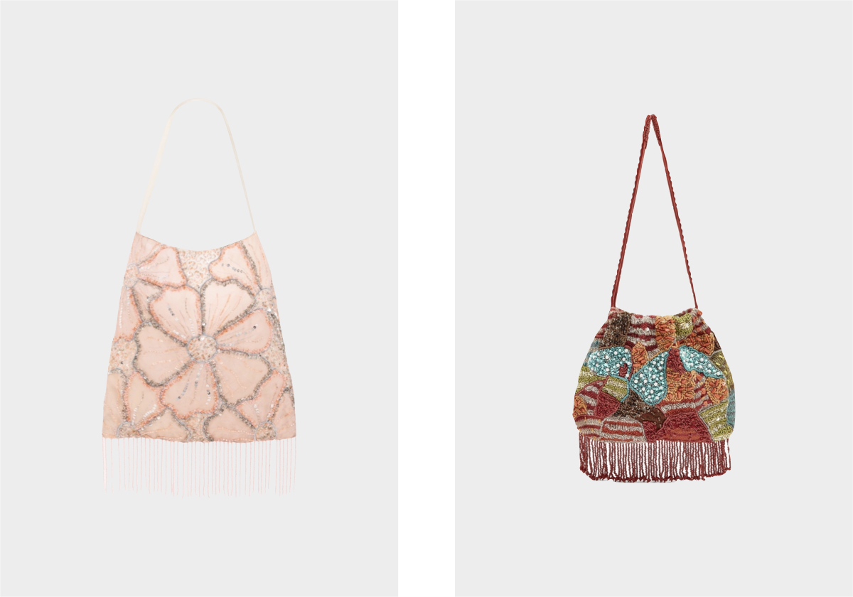 Em poliéster, € 99,95, Desigual; em poliéster, € 19,99, Parfois.