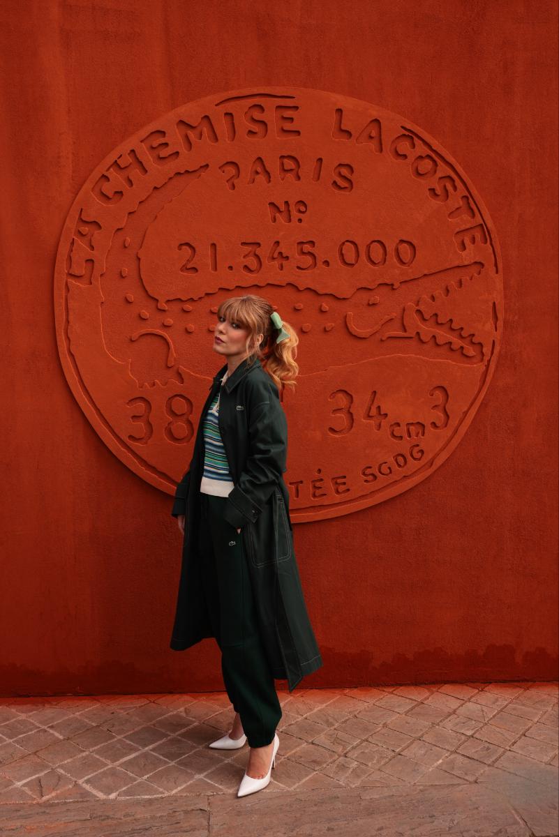 Raquel Strada no desfile da Lacoste, Paris Fashion Week.