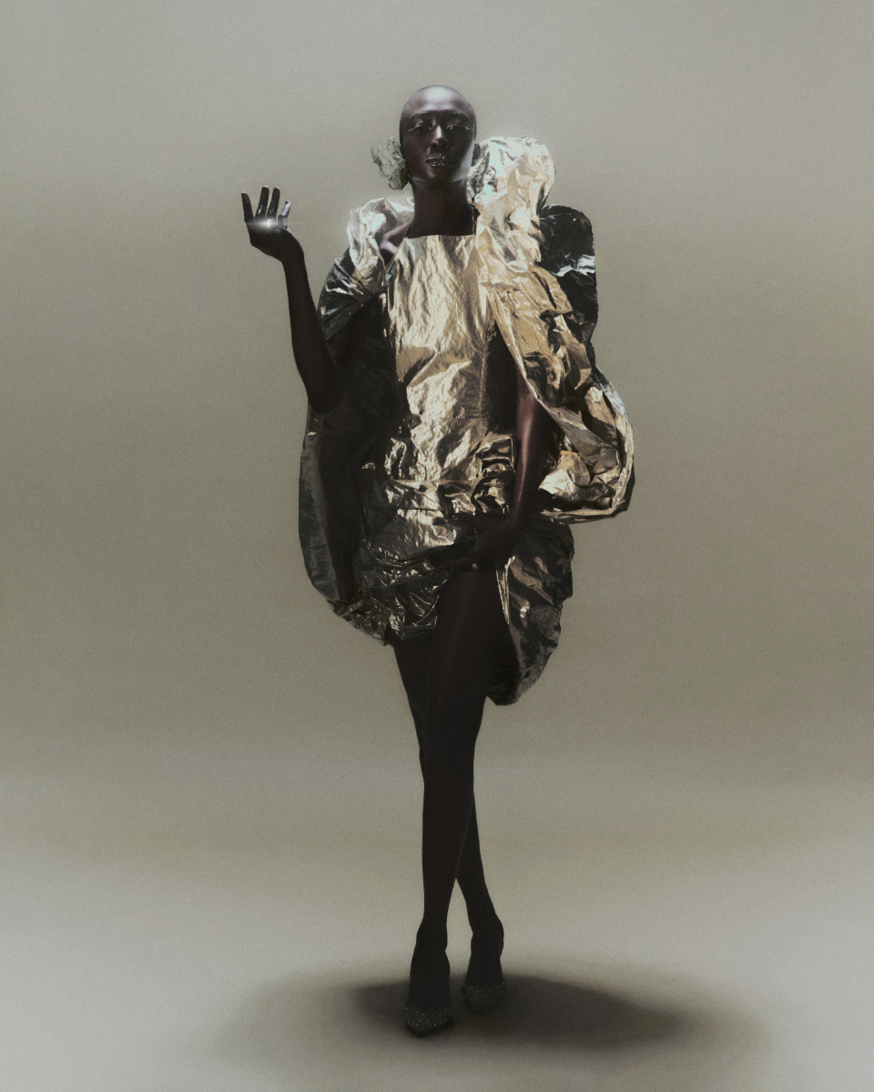 Vestido, CRISTIANO BURANI: Cristiano Burani. Sapatos, da produção.