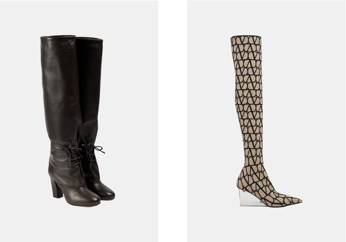 Em pele, € 1.200, Lemaire em mythersa.com; em tecido, € 1.800, Valentino.
