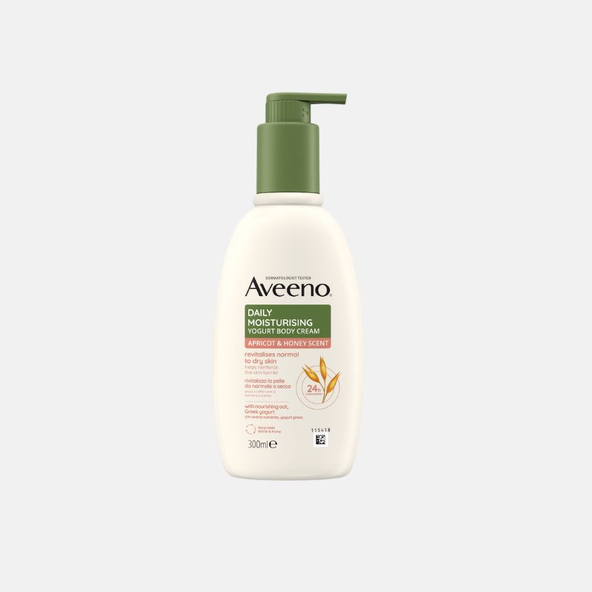 Creme de corpo Mel e Damasco, €11,89, Aveeno, no El Corte Inglés.