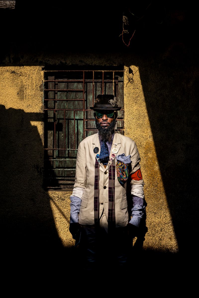 Six Lokoto, 28-year-old model and sapeur for 20 years, in Kinshasa, 2019 © Tariq Zaidi