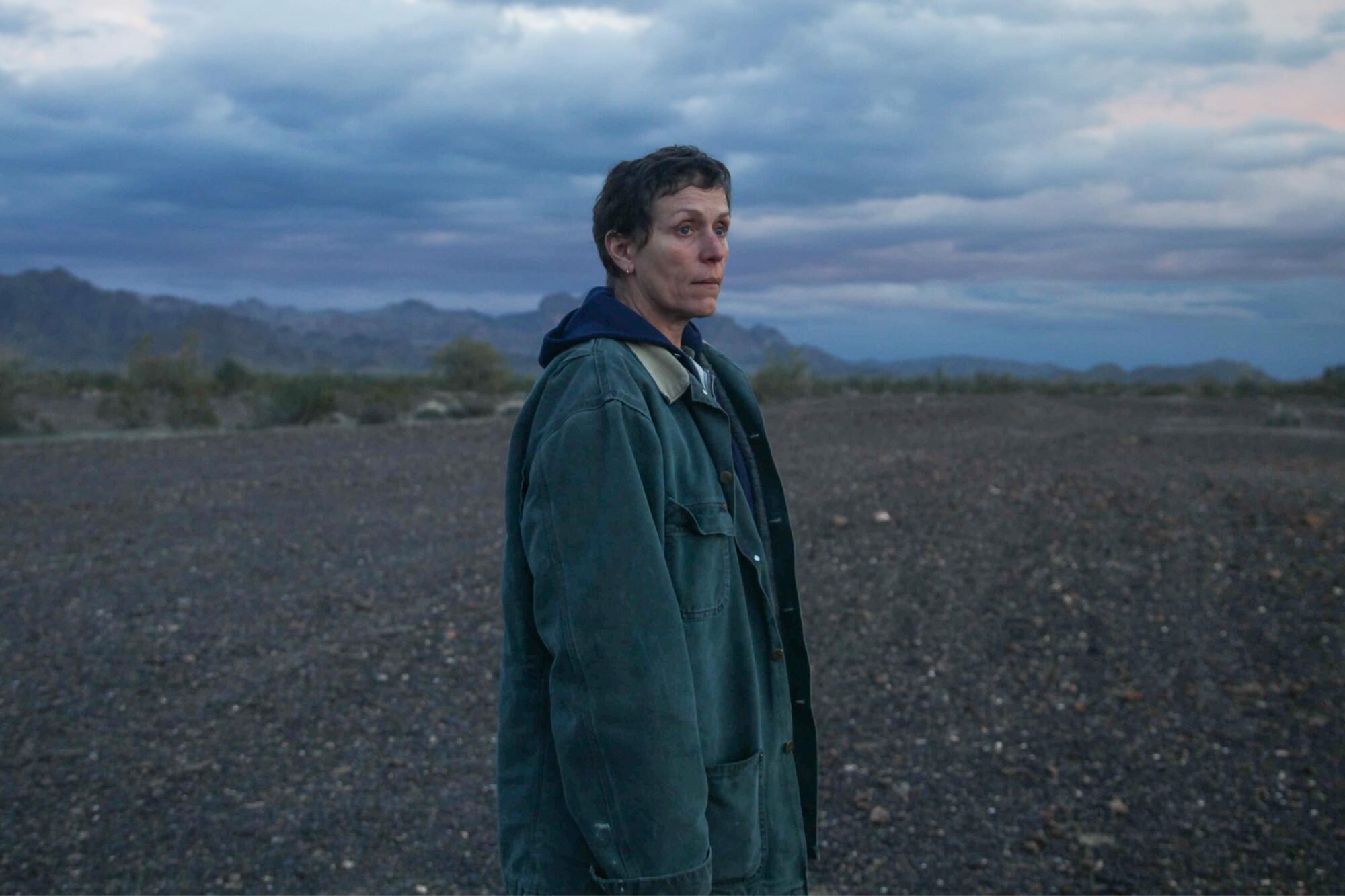Nomadland, de Chloé Zhao, com Frances McDormand.