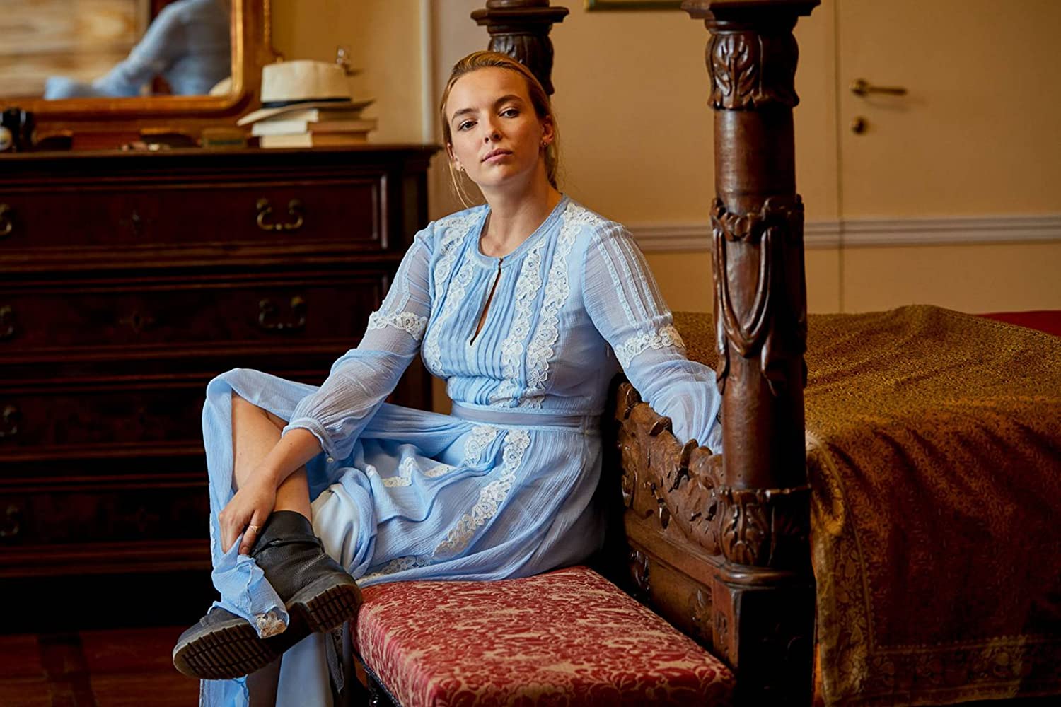 Vestido, Burberry. Botas, Dr. Martens.