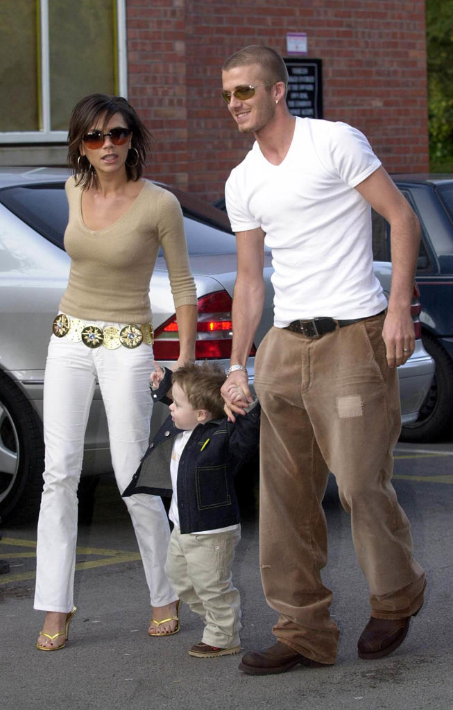 Victoria, Brooklyn and David Beckham