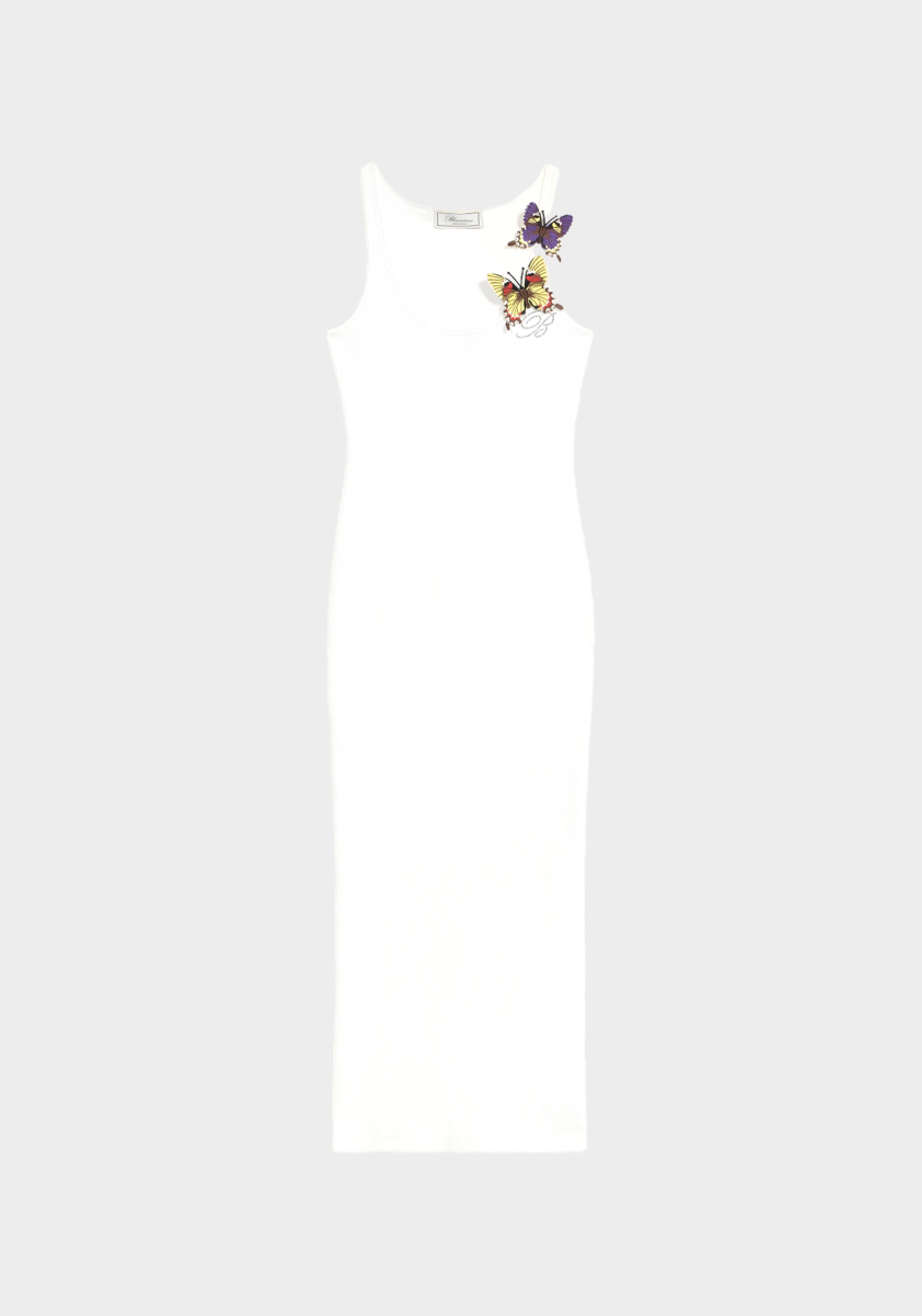 Vestido em algodão, € 440, Blumarine.