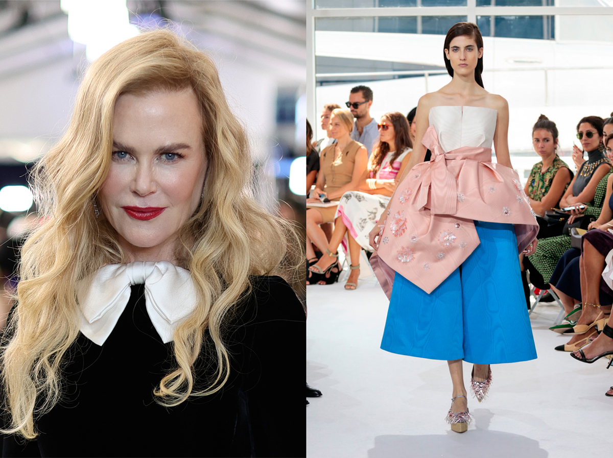 À direita: Nicole Kidman © Getty Images | À esquerda: Delpozo primavera/verão 2016 © ImaxTree
