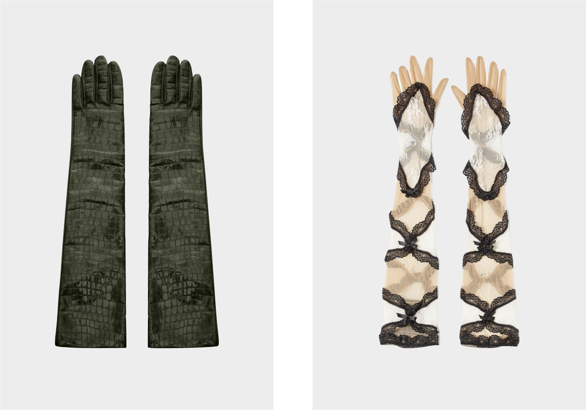 Croco green; € 430, J'amemme; Arleth em poliamida, € 253, Aniye Records.