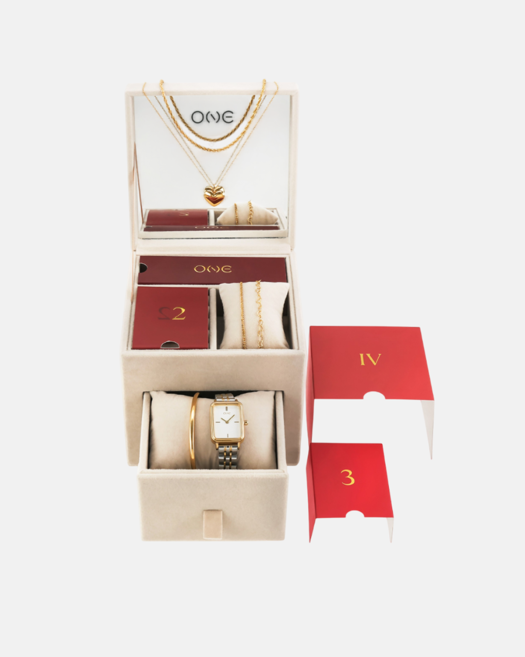 Coffret One White, €249, One Watch Company.