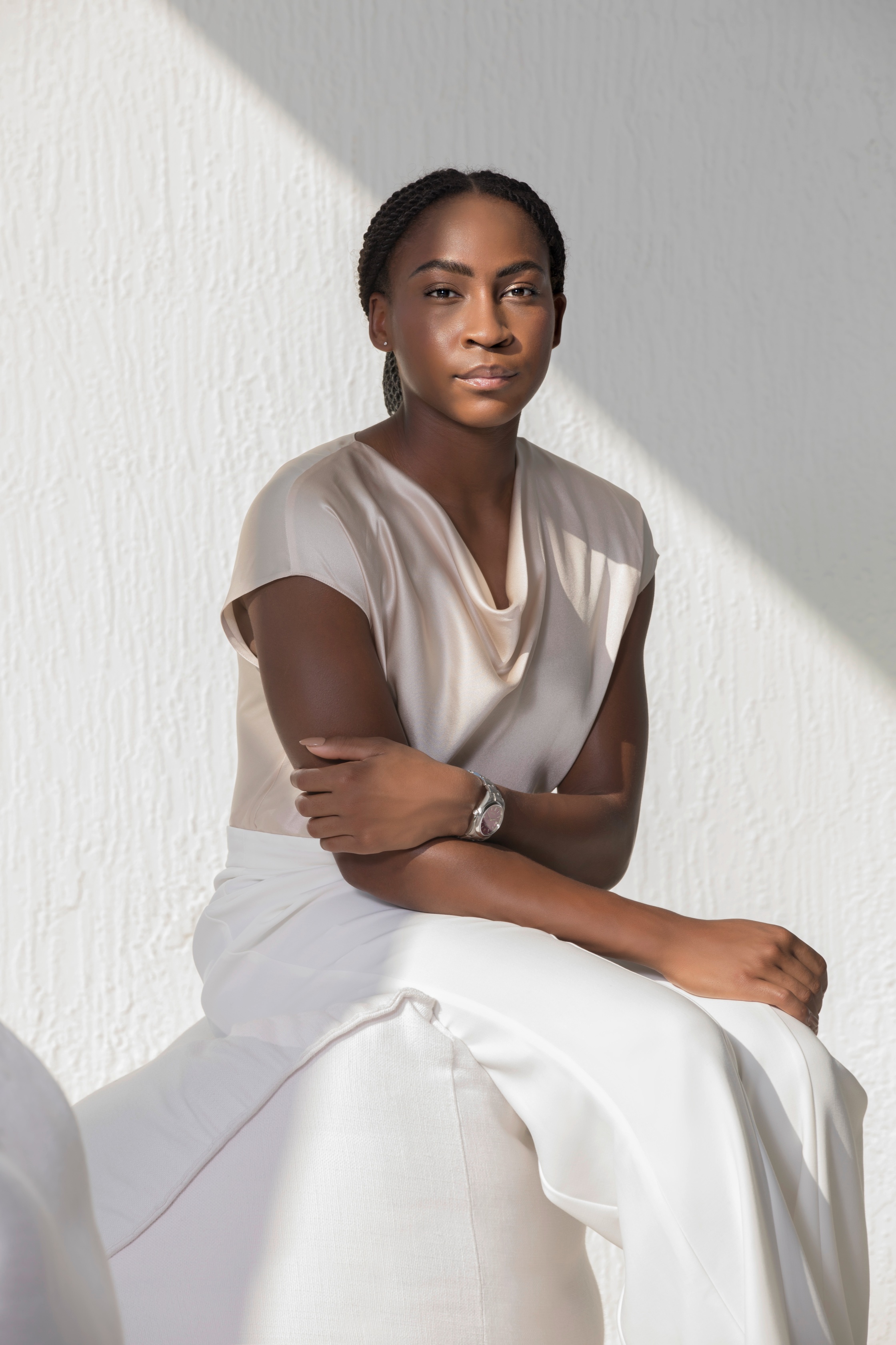Embaixadora da Rolex Coco Gauff com o seu relógio pessoal.