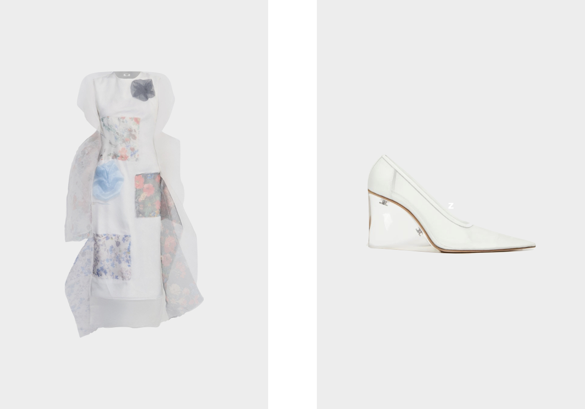 Vestido Bosch, € 950, zomer; Sapatos, € 785, Sportmax.