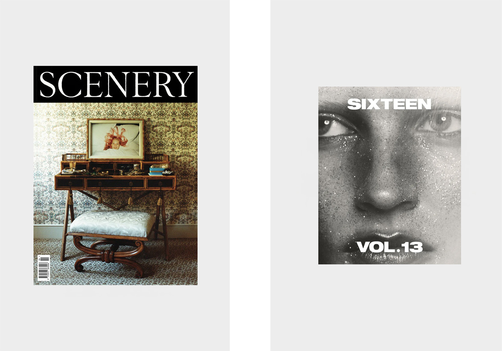 Scenery N°4, € 32,95, em scenery-ltd.com; Sixteen, N°13, € 30, em sixteen.world.