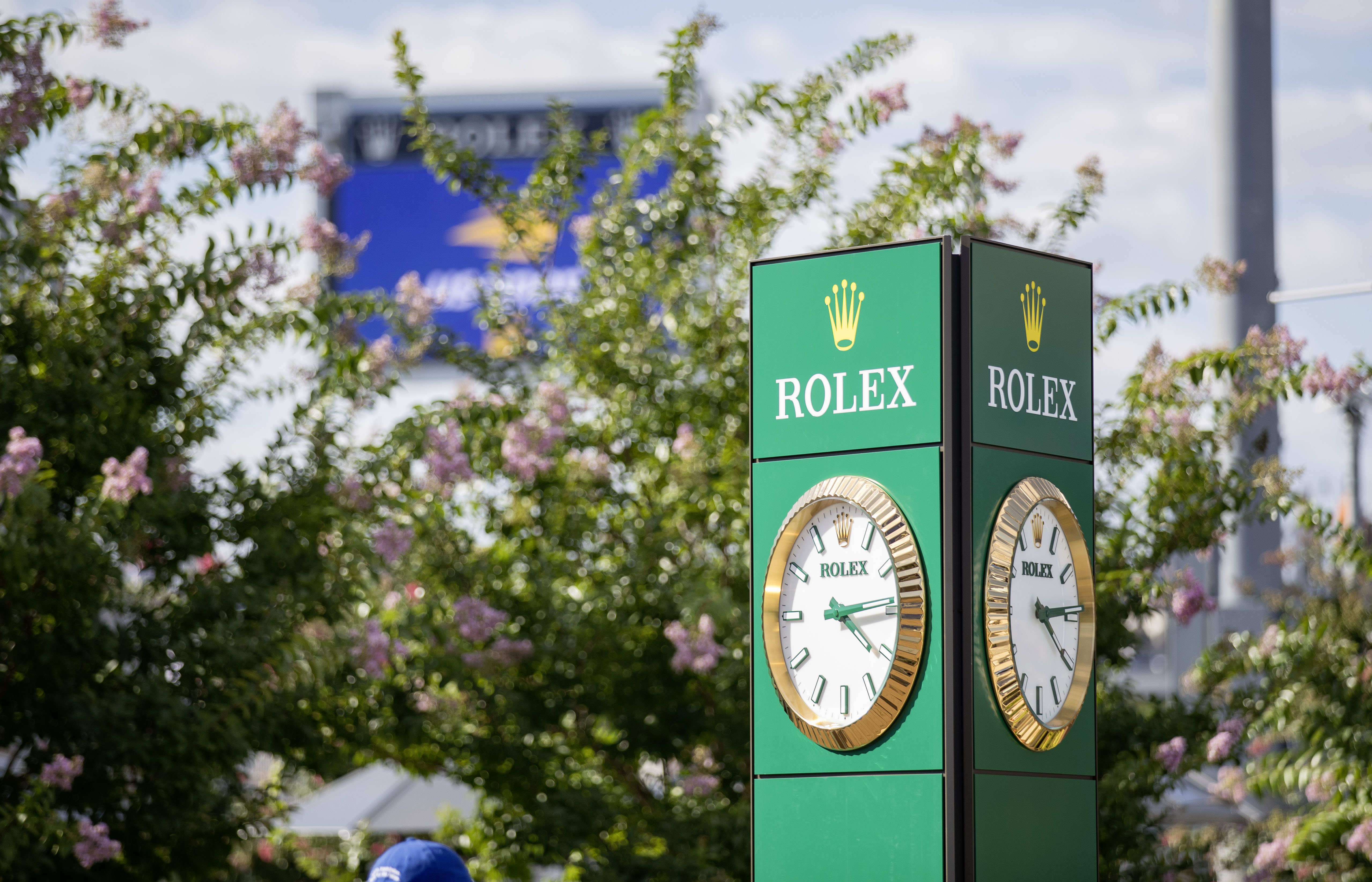 Um relógio Rolex no Flushing Meadows.