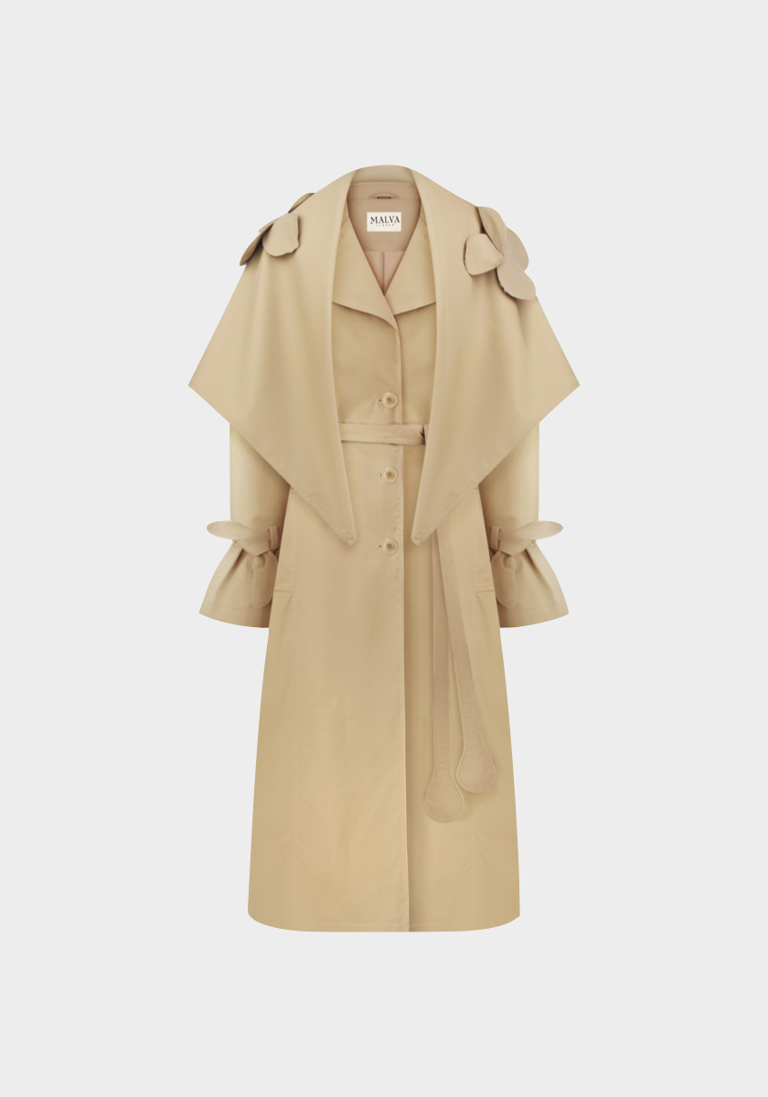 Gabardine em algodão, € 950, Malva Florea.